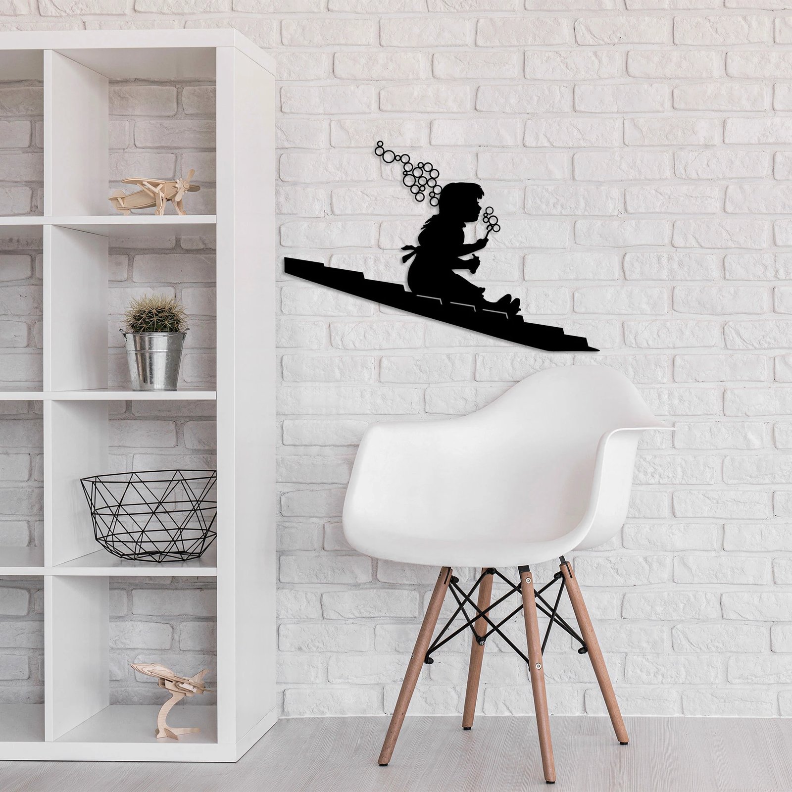 Aksesor dekorativ metalik për mur, Wallity, Banksy - 3