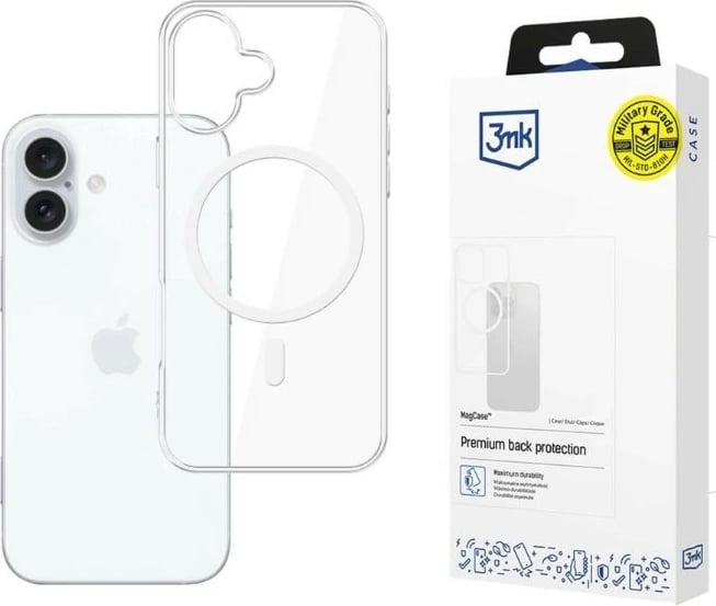 Mbështjellës 3MK Armor MagCase për iPhone 17, Transparent