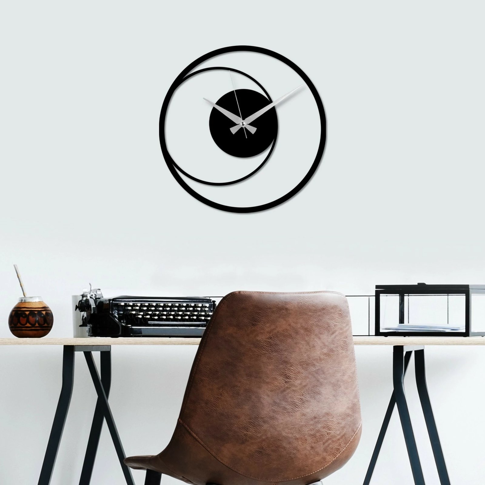 Orë muri dekorative prej metali, Wallity, rreth, 49x49cm