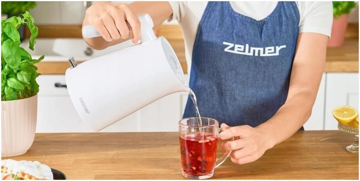 Çajnik elektrik Zelmer ZCK7020, 1 L, Bardhë