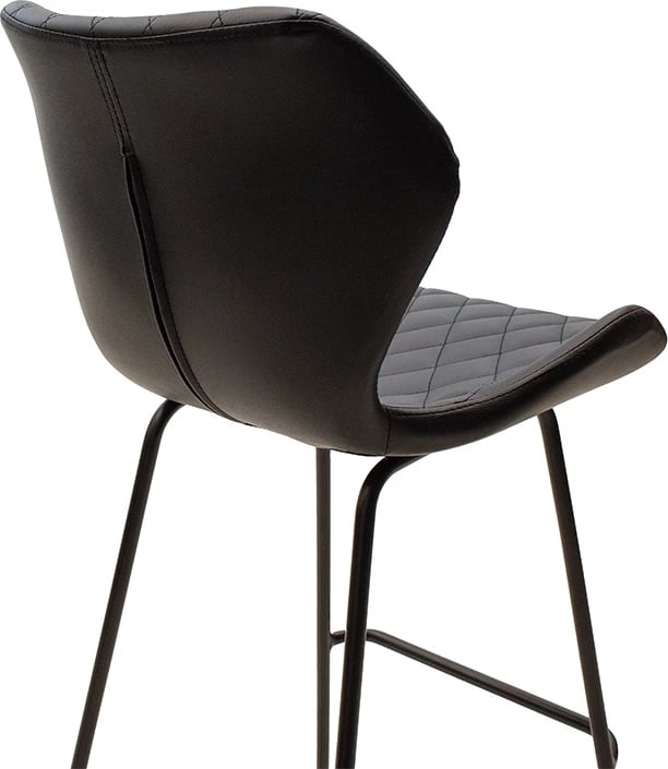 Karrige për bar Theo metalike, ngjyrë e zezë, set prej 2 copë