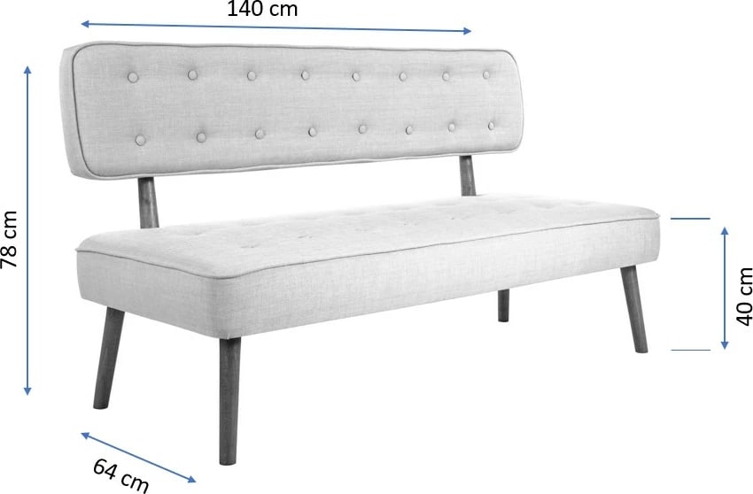 Divan dy ulëshe, ngjyrë blu nate, Westwood Loveseat