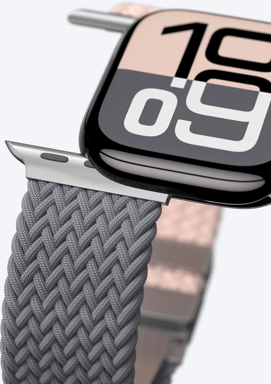 Set rripash AmazingThing Blend Band për Apple Watch 45/46/49mm, rozë-gri/rozë, 2 copë