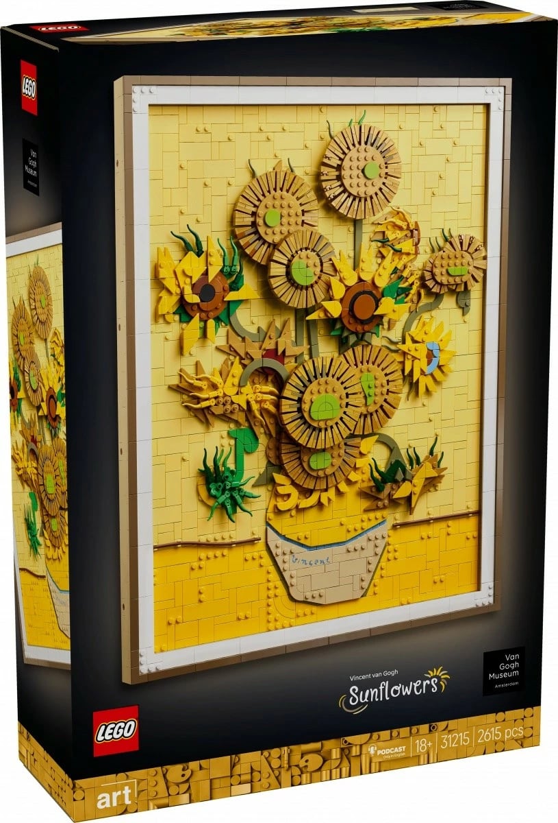 Set ndërtimi LEGO Art 31215 Sunflowers Vincent van Gogh, 2615 pjesë, plastikë