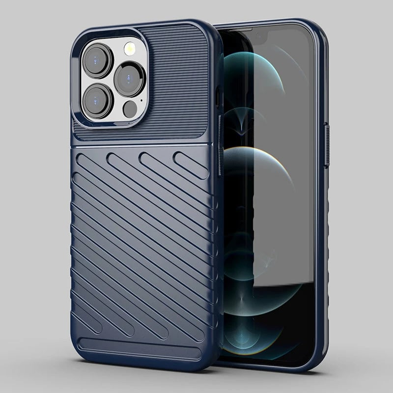 Mbështjellës Hurtel Thunder Case për iPhone 13 Pro, TPU, kaltër