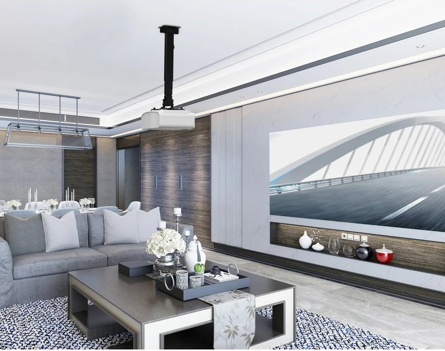 Mbajtës projektori EQUIP, universal, montim në mur/tavan, 20 kg, i bardhë