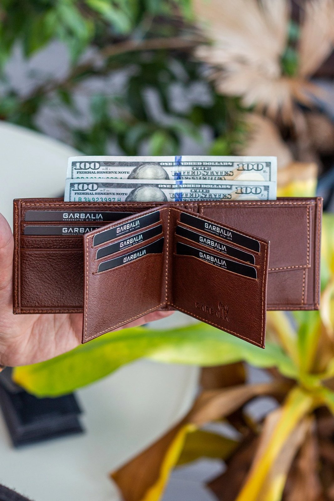 Portofol për burra, lëkurë natyrale, ngjyrë tan, Zoozie Bags Liverpool