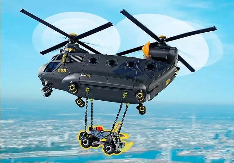 Set helikopter shpëtimi Playmobil City Action 71149 me drita e zë, 117 pjesë