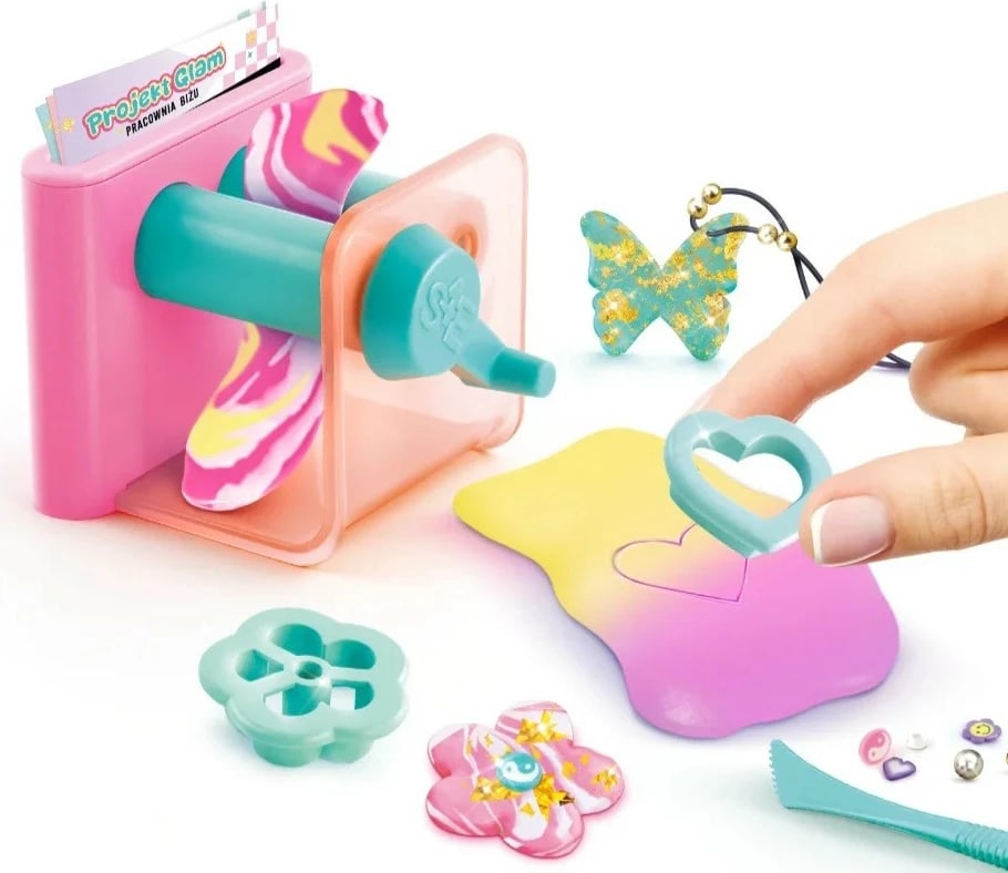 Set krijues punëtori bizhuterish, Epee Project Glam EP60467, argjilë modeluese me mjete dhe 20+ elemente, 6+, shumëngjyrësh, set