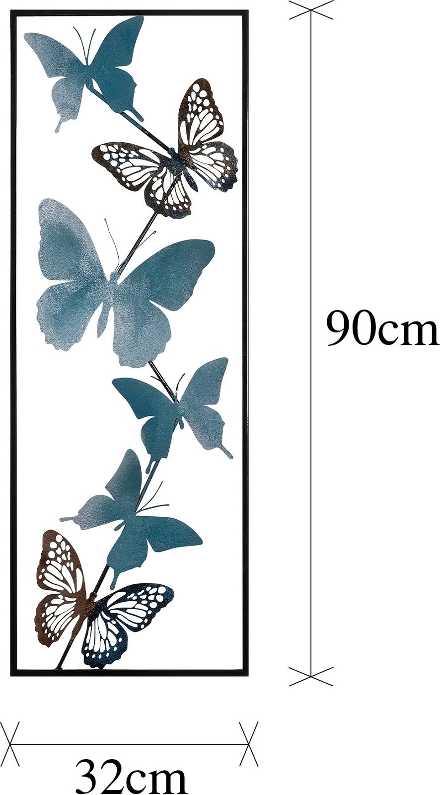 Aksesor dekorativ metalik për mur Wallity, Tavus