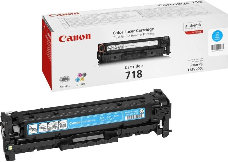 Toner Canon 718 Cyan 2661B002 rreth 2900 faqe Cian