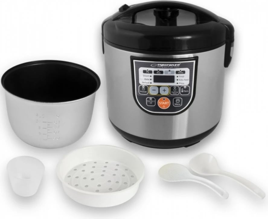 Tenxhere multifunksionale Esperanza EKG011, 5 L, 860 W, e zezë/argjend