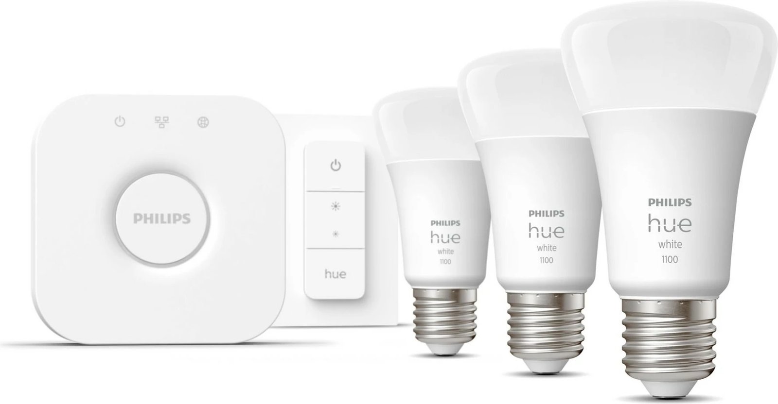Llampa e mençur Philips Hue White Starter kit, 3 E27, Bluetooth/Zigbee, e bardhë Llampa e mençur Philips Hue White Starter kit, 3 E27, Bluetooth/Zigbee, e bardhë