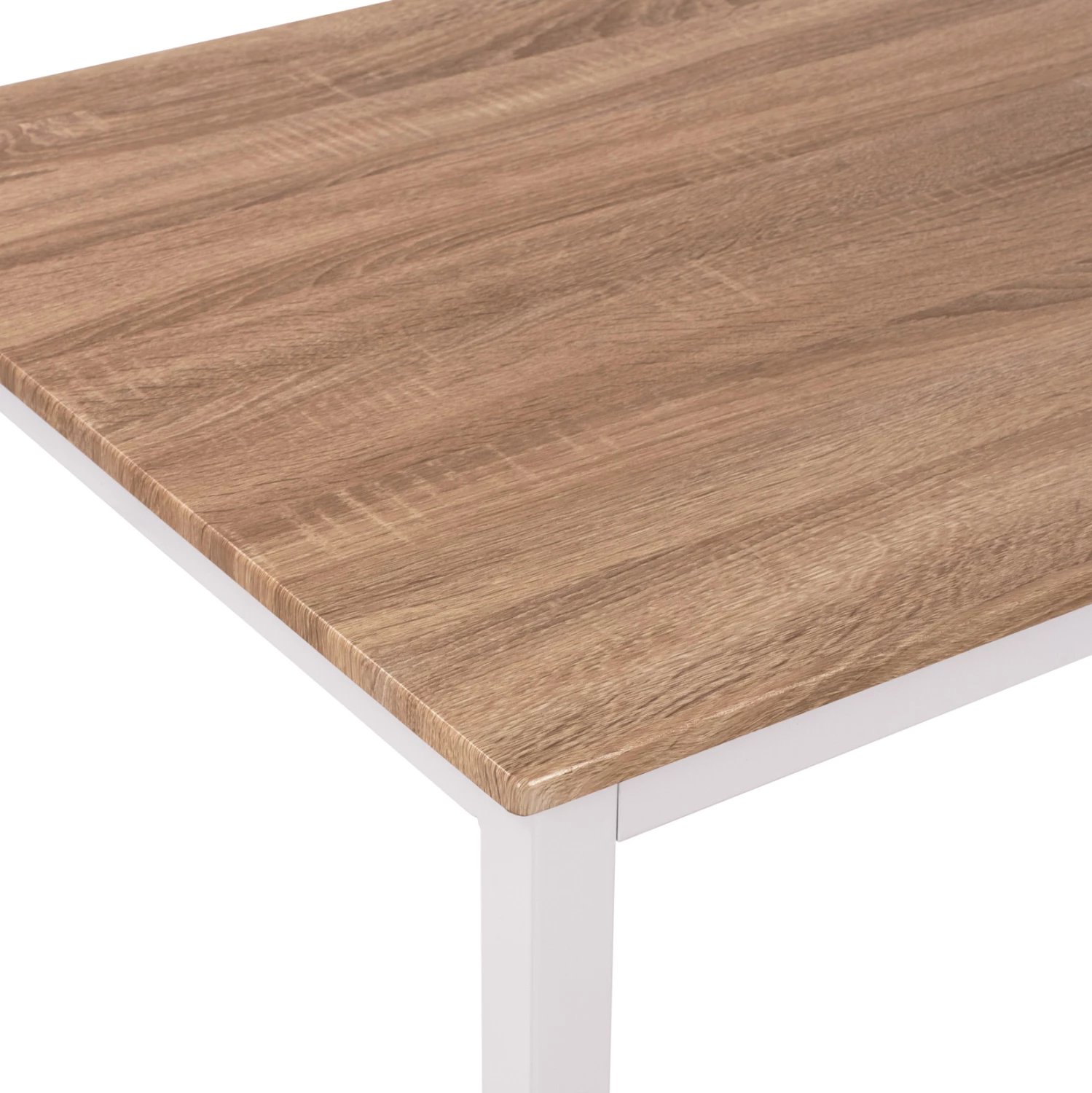 Tavolinë ngrënieje GOOSE FH9532.02 MDF SONAMA-Këmbë metali të bardha 120x80x75 cm