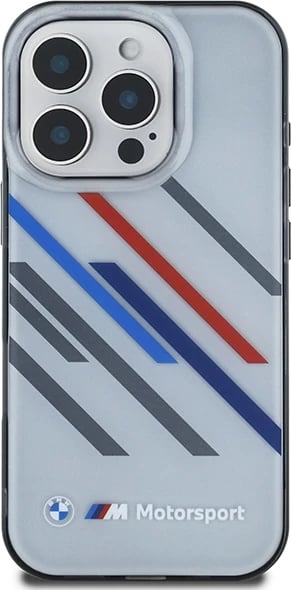 Mbështjellës BMW Motorsport IML Random Stripes për iPhone 16 Pro, Gri
