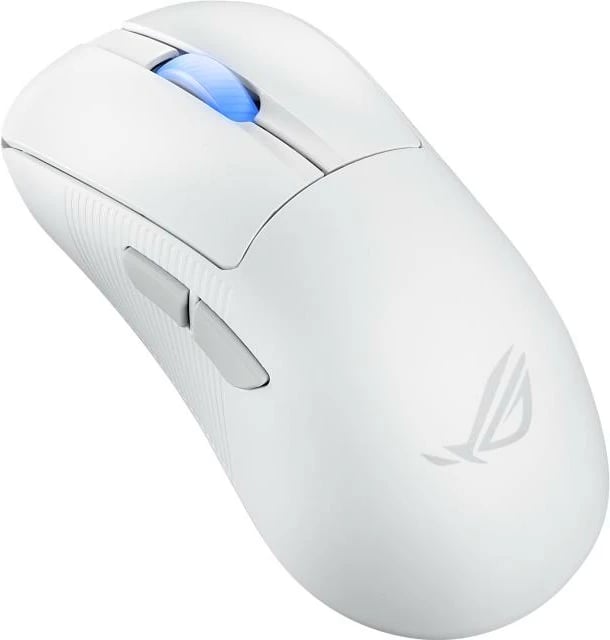 Maus gaming Asus ROG Keris II Ace 90MP03N0-BMUA10, 54 g ultra i lehtë, sensor 42.000 dpi, tri-mode wireless USB 2.4 GHz Bluetooth, polling deri 4K/8K, i bardhë
