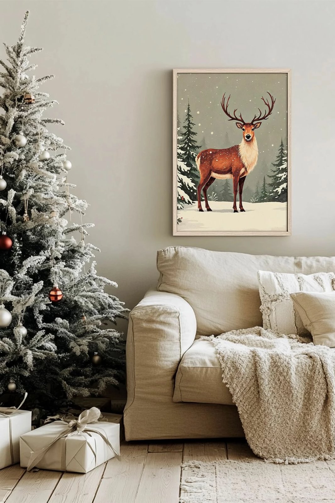 Pikturë dekorative me kornizë, shumëngjyrëshe, Wallity, Nwyearsngmdl11, 33x48cm