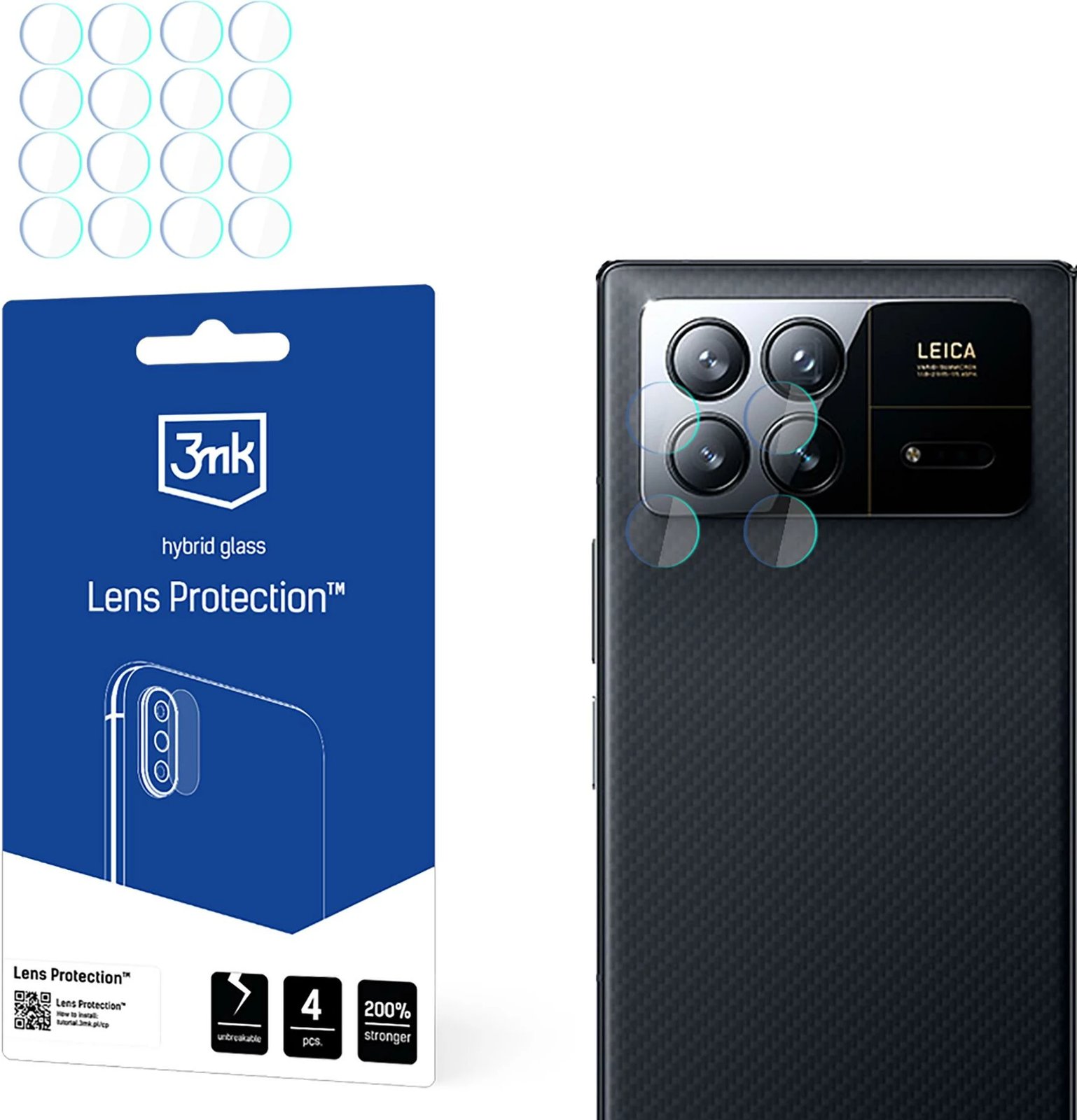 Mbështjellës xhami për kamerë 3mk Protection për Xiaomi Mix Fold 3, përpara