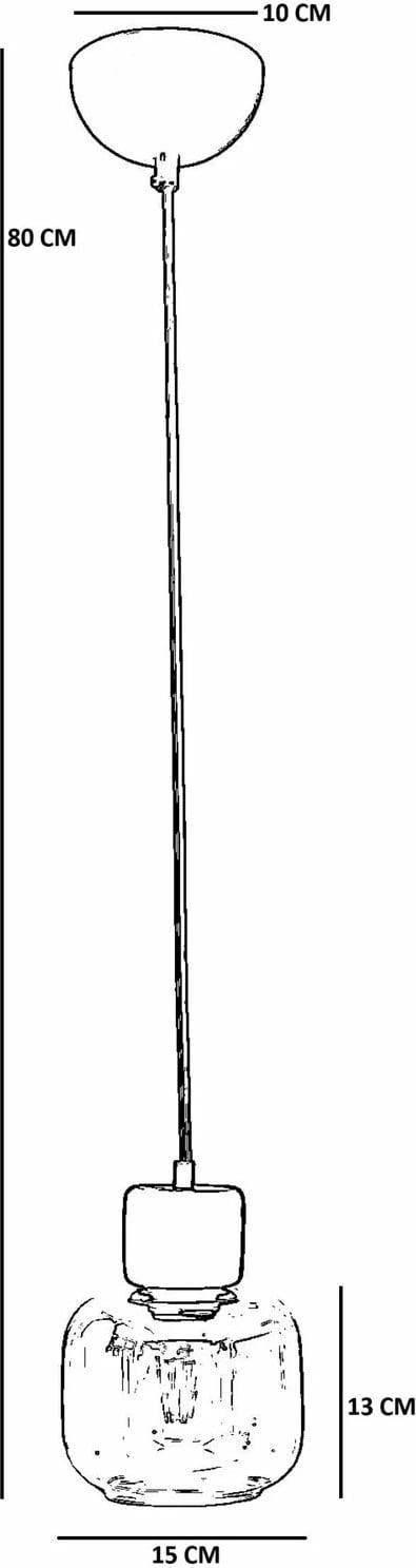 Llambë tavani Opviq, ngjyrë mjaltë, lis, e zezë, 9068-1