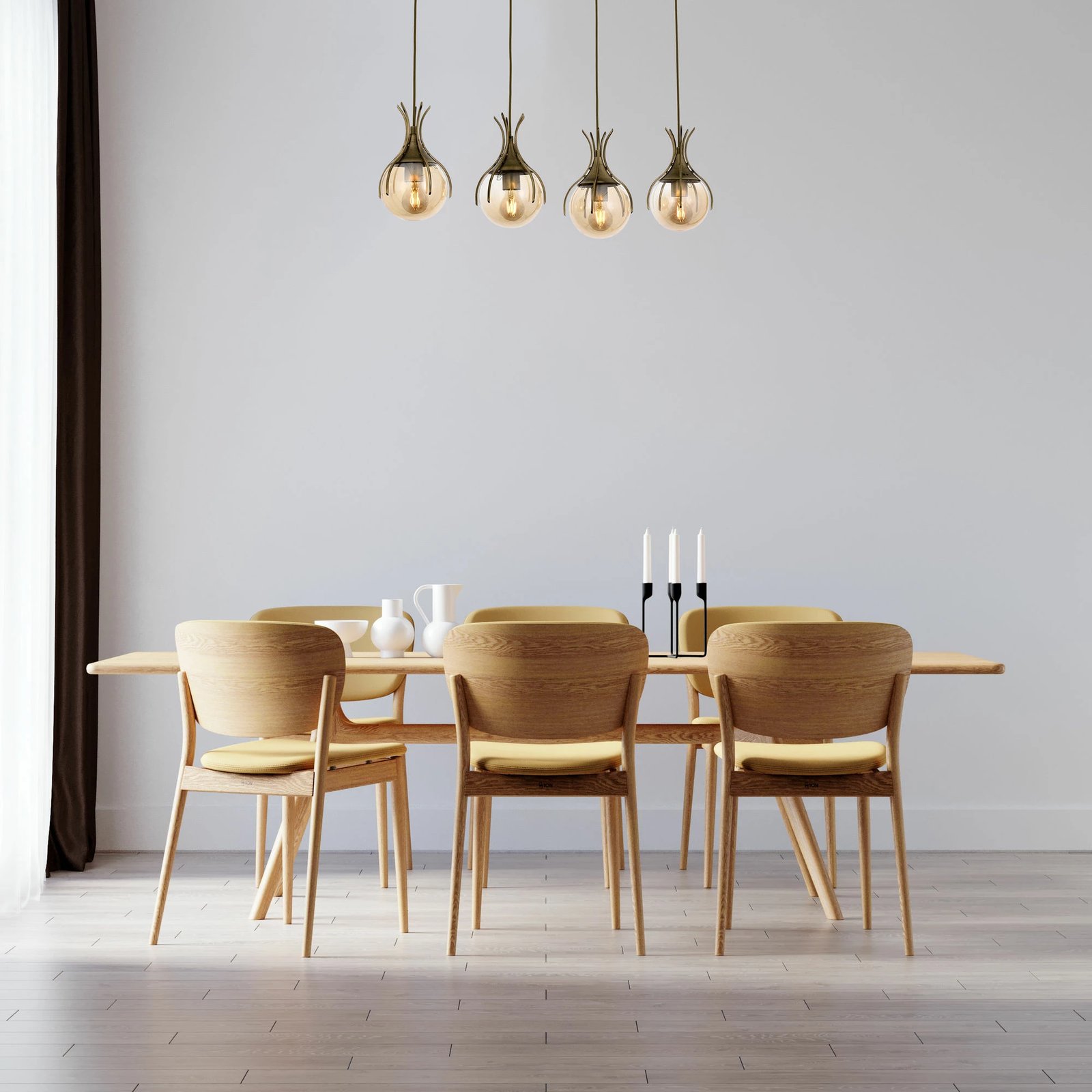 Llambadar Opviq, AV-1766-4EY, ngjyrë antike, 4 llampa