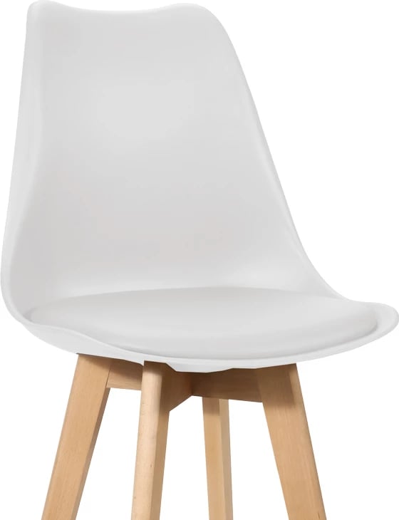 Karrige për bar Gaston, ngjyrë e bardhë- natyrale, 48.5x56x104cm