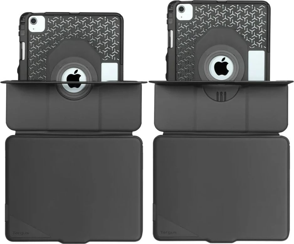 Mbështjellës me tastierë Targus Versavu THZ967DE, Bluetooth, për iPad Air, gjermanisht, e zezë