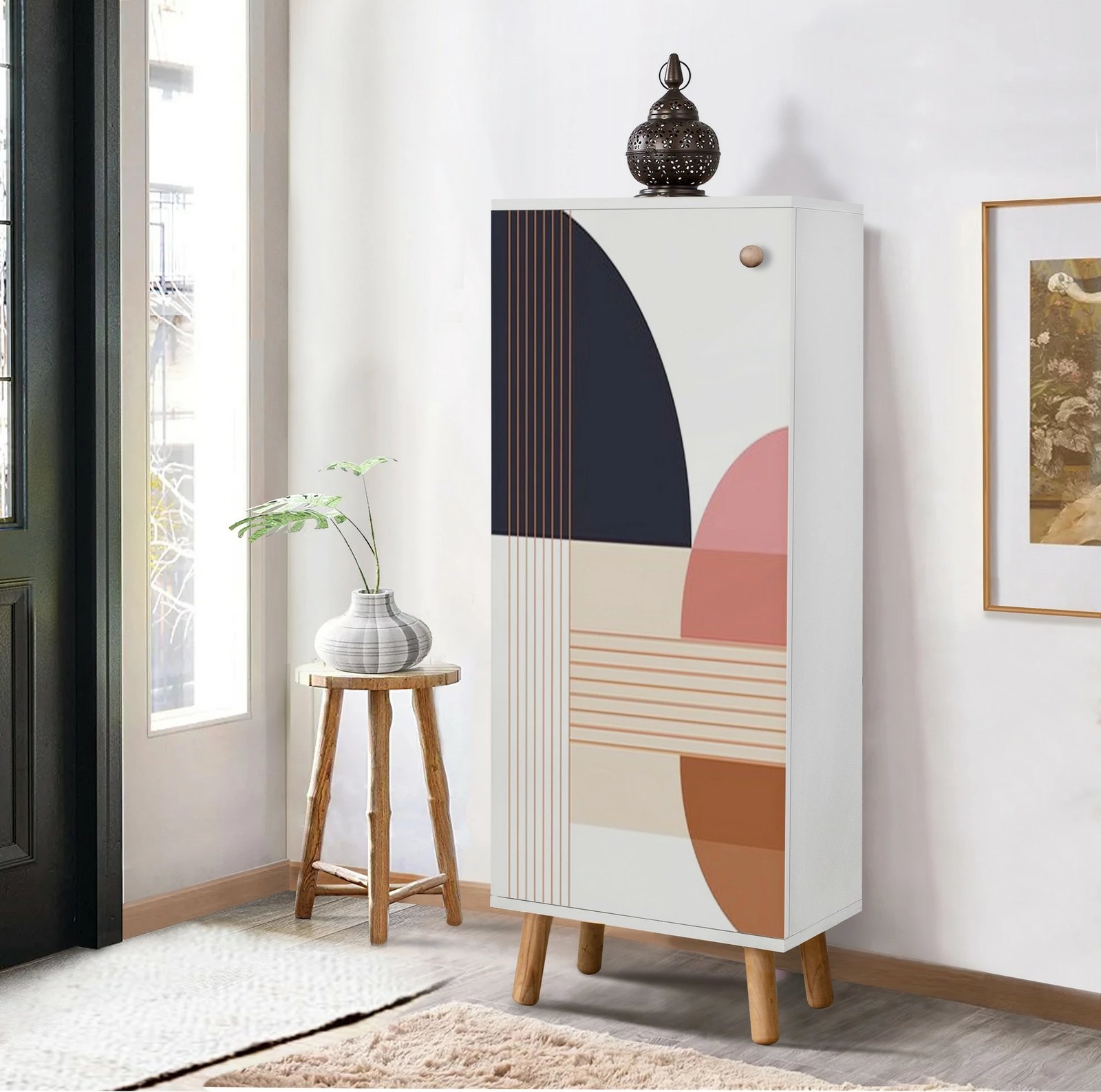 Dollap këpucësh Hanah Home, Vegas - B 954, ngjyrë e bardhë, dizajn modern