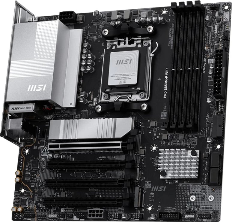 Pllakë amë MSI PRO B850M-P WIFI, Socket AM5, micro ATX, e zezë