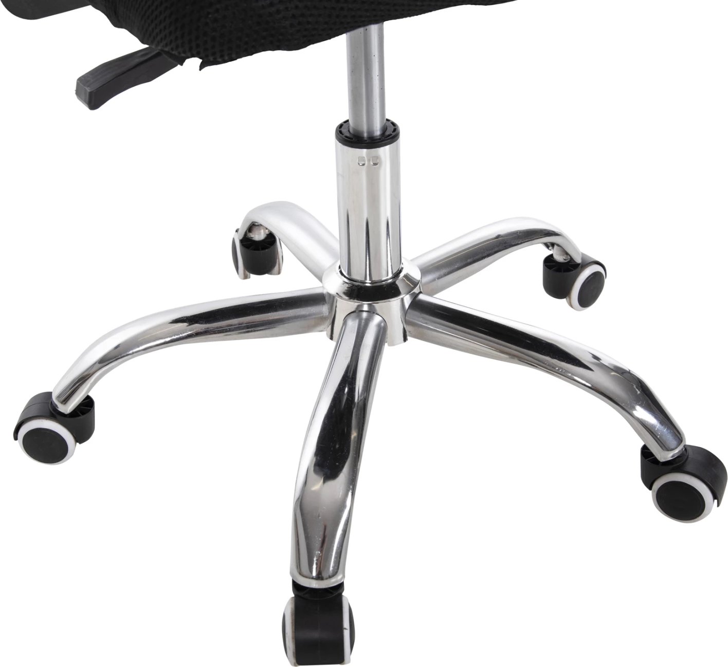 Karrige zyre TRAIL FH1192, rrjetë e zezë, këmbë metalike kromi, 64x55x98,5 cm.