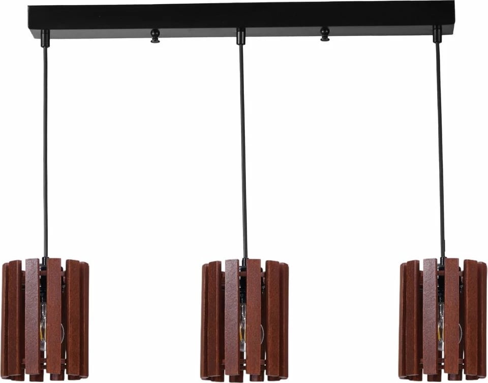 Llambë tavani Opviq, ngjyrë arre dhe e zezë, 9074-5