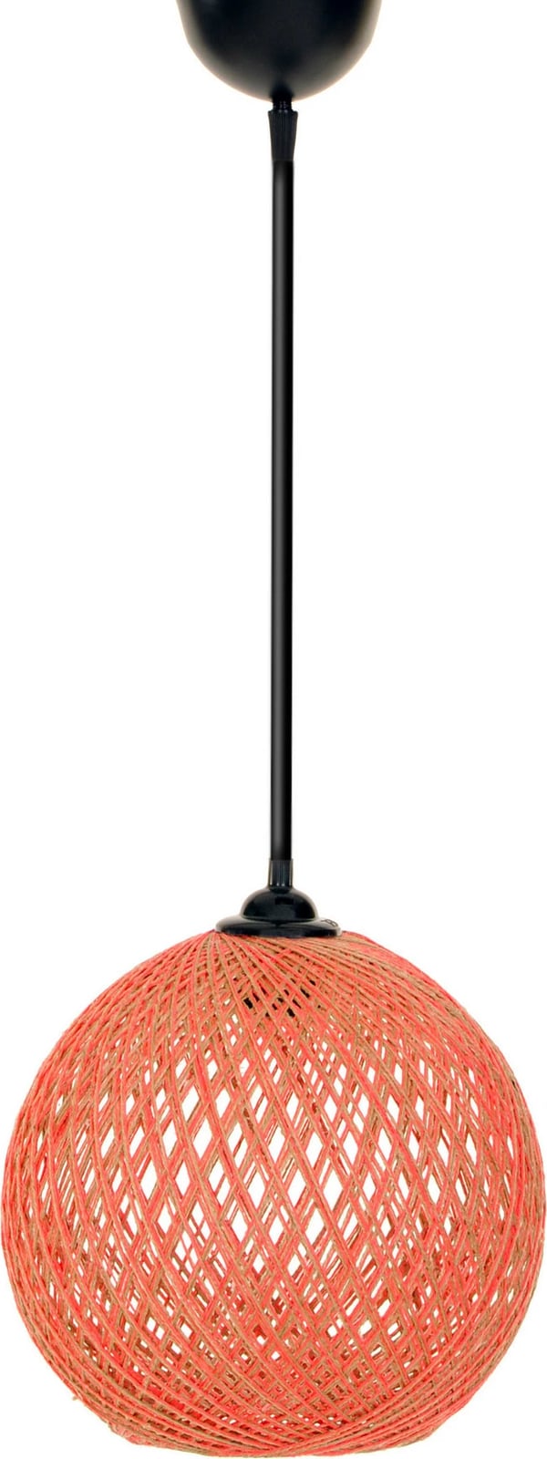 Llambë tavani prej jute, boho, portokalli-kafe, Opviq 190-JN