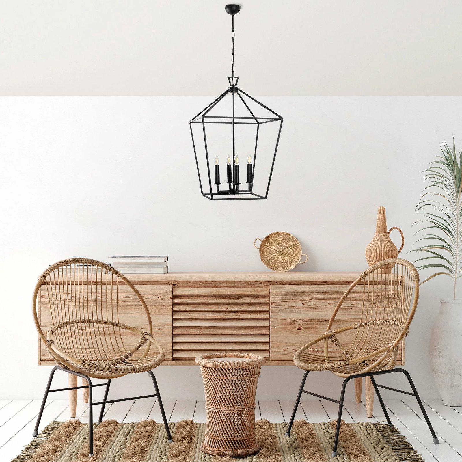 Llambë tavani moderne, ngjyrë e zezë, Opviq Till - 13251