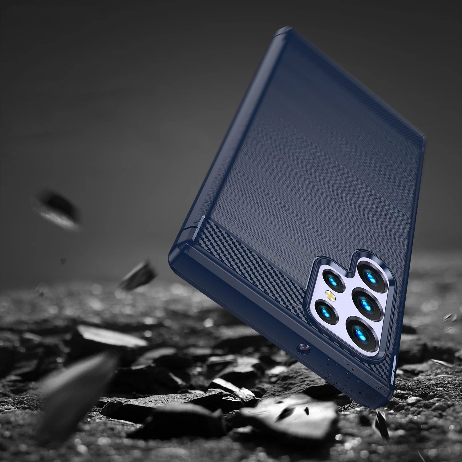 Mbështjellës Hurtel Carbon Case për Samsung Galaxy S23 Ultra, TPU, Blu