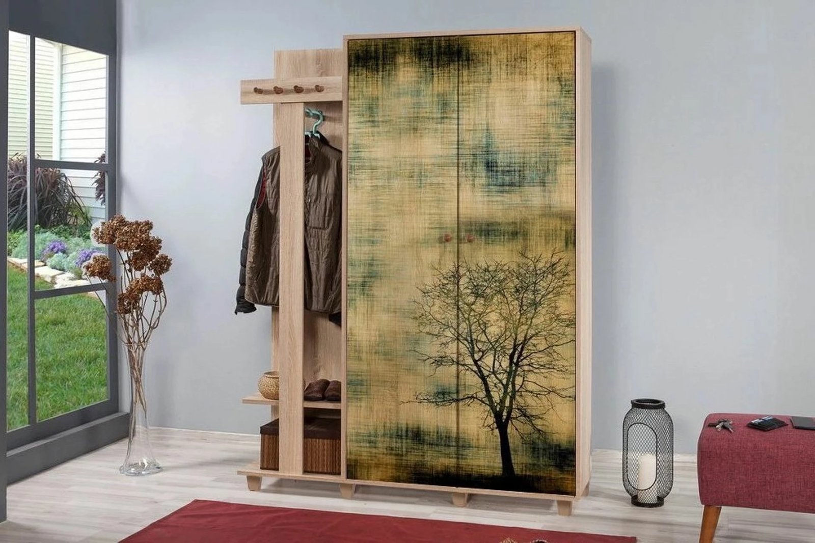 Stendë korridori Garmanto, ngjyrë lisi sonoma, 135-729