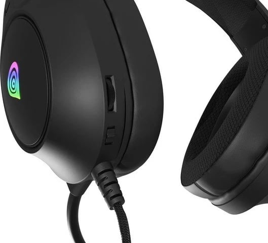 Kufje gaming Genesis Neon 213 RGB, me mikrofon, me kabllo, të zeza