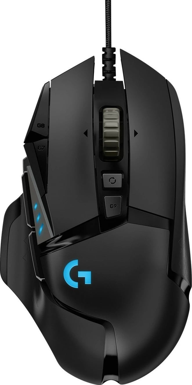 Maus Logitech G502 - USB, e zezë