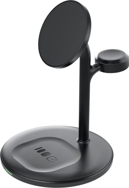 Karikues wireless Green Cell MSST-GC-3IN1-B për celular, kufje, smartwatch, i zi
