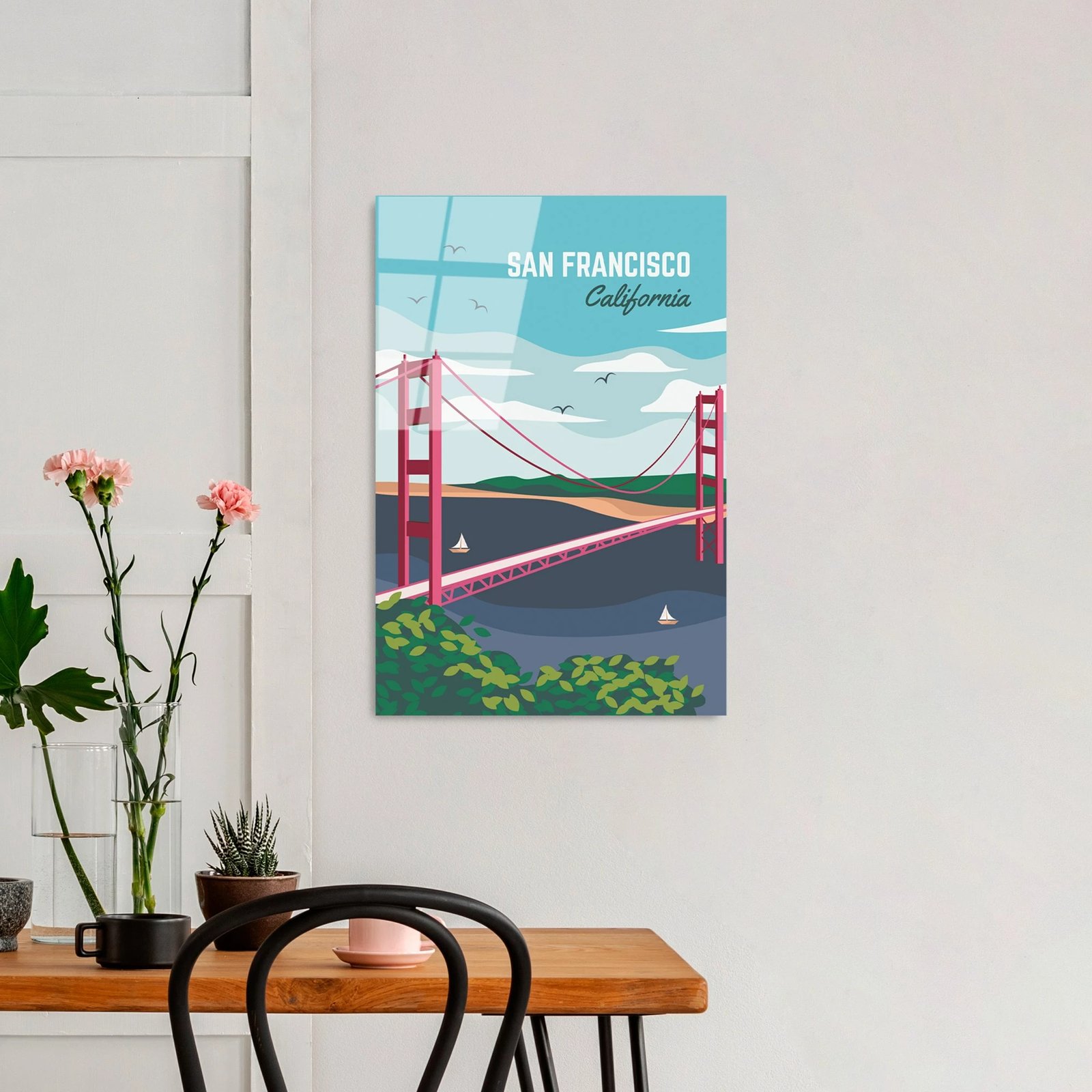 Pikturë dekorative prej xhami të temperuar, Wallity UV-1023, 30x45cm