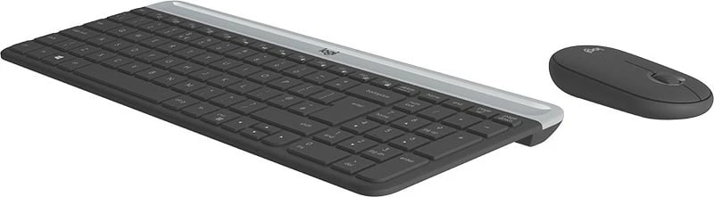 Kasë tastierë + maus Logitech Slim Wireless Combo, Nordic QWERTY, RF Wireless, e zezë