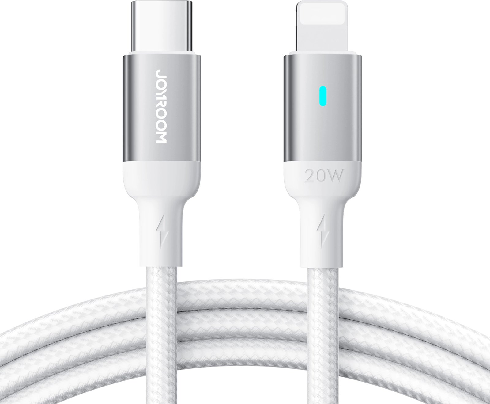 Kabllo Joyroom Extraordinary Series A10, USB-C në Lightning, 2m, 20W, e bardhë