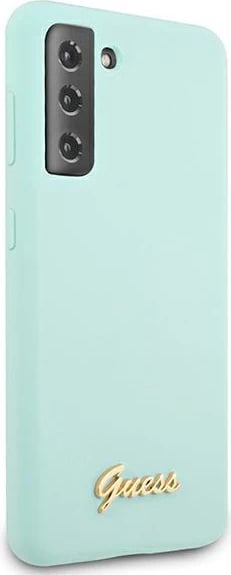 Mbështjellës Guess GUHCS21MLSLMGLB për Samsung Galaxy S21+, silikon, blu