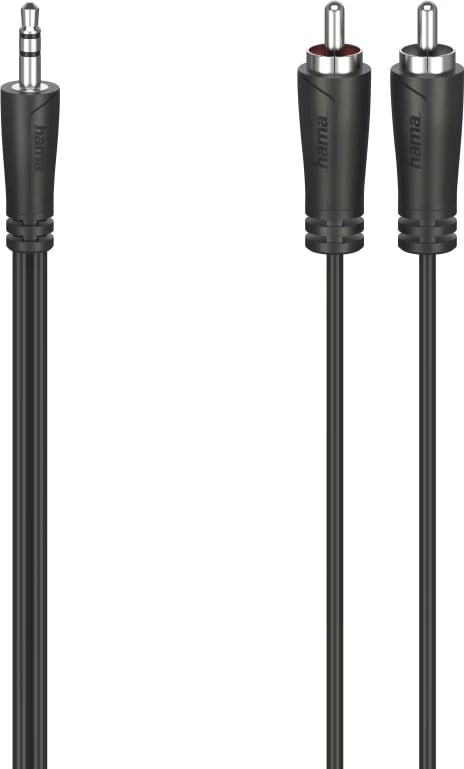 Kabllo Zërimi Hama, 2RCA - 3.5mm Stereo Adapter, 1.5m, 205110