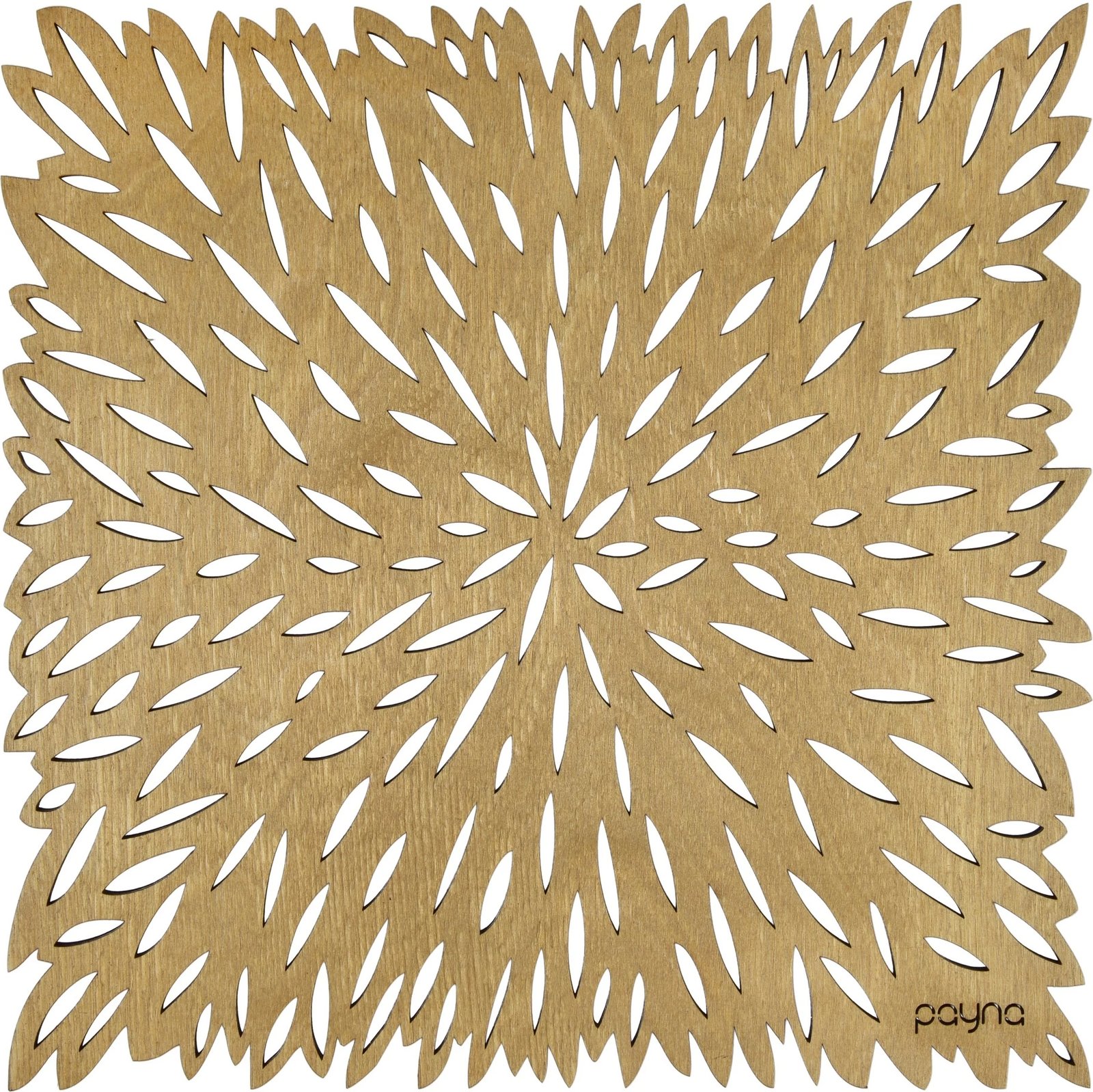 Set nënshimesh tavoline prej druri, 6 copë, model Hermia, ngjyrë mjaltë