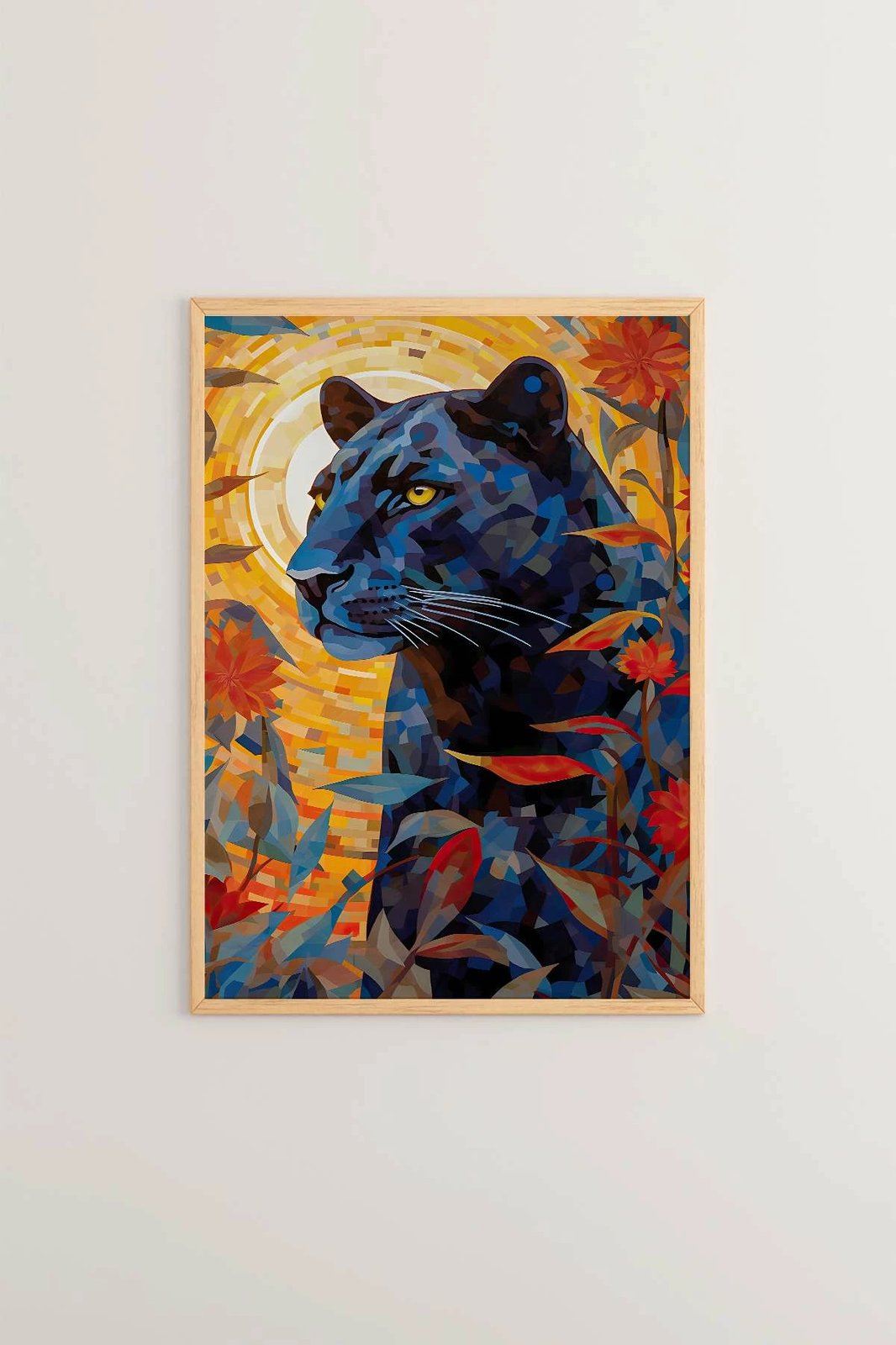 Pikturë dekorative me kornizë, shumëngjyrëshe, Wallity, Mscartmdl19, 33x48cm