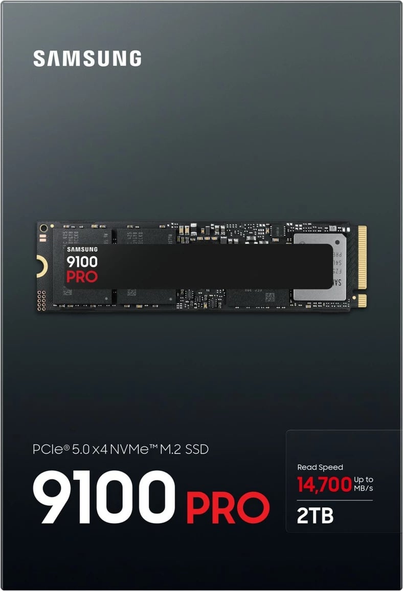 SSD Samsung 9100 PRO, 2 TB, PCIe 5.0, M.2, 14700 MB/s