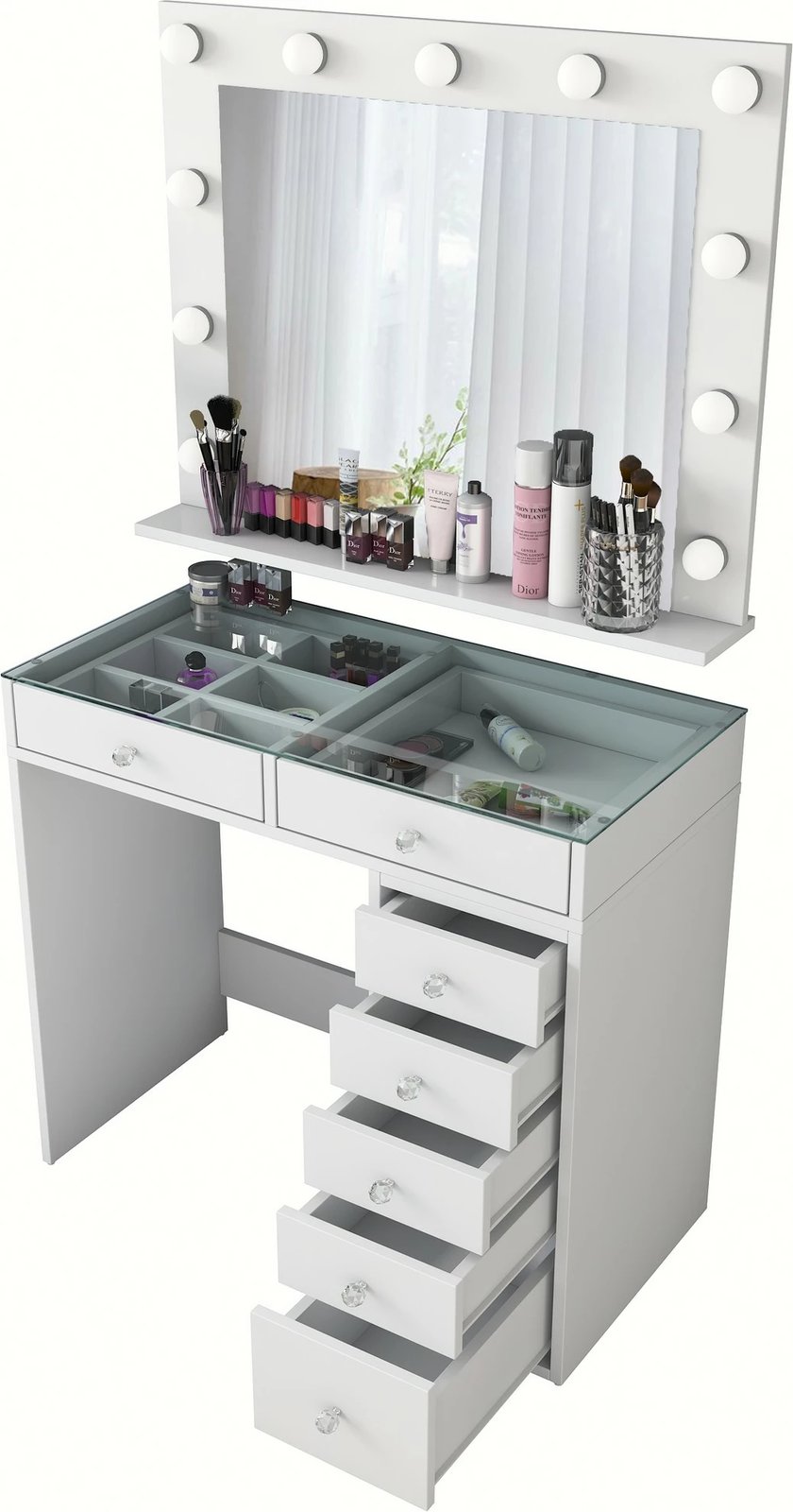 Tavolinë grimimi Hanah Home, BJ117 - 2788, e bardhë