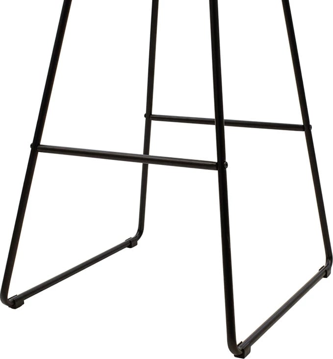 Karrige për bar Seth, metal i zi, jastëk PVC i zi