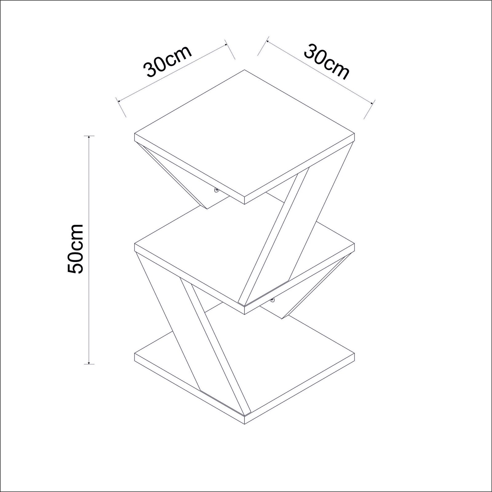 Tavolinë anësore Hanah Home, Albeni, ngjyrë antracit