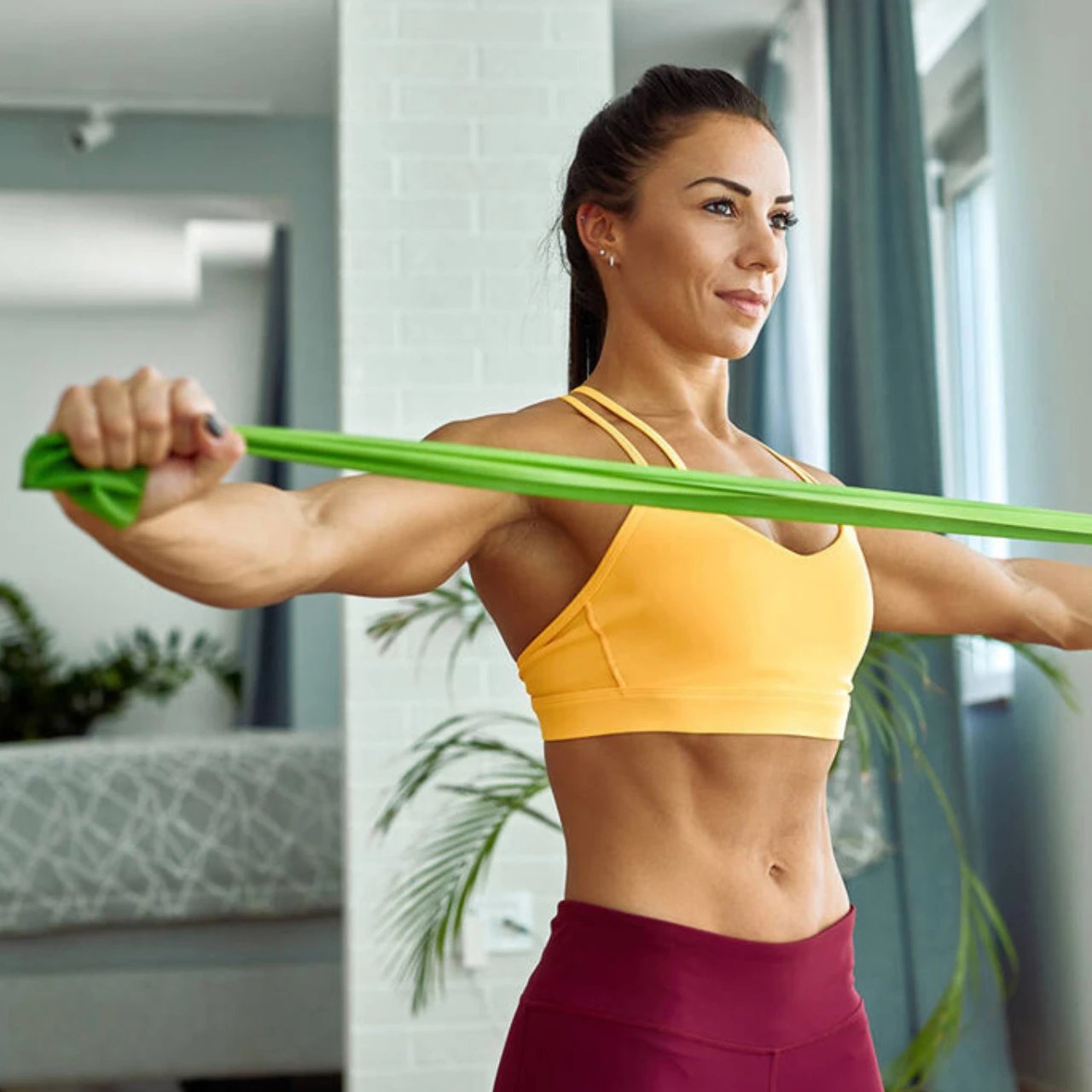 Shirit rezistence për fitnes Smj, jeshil