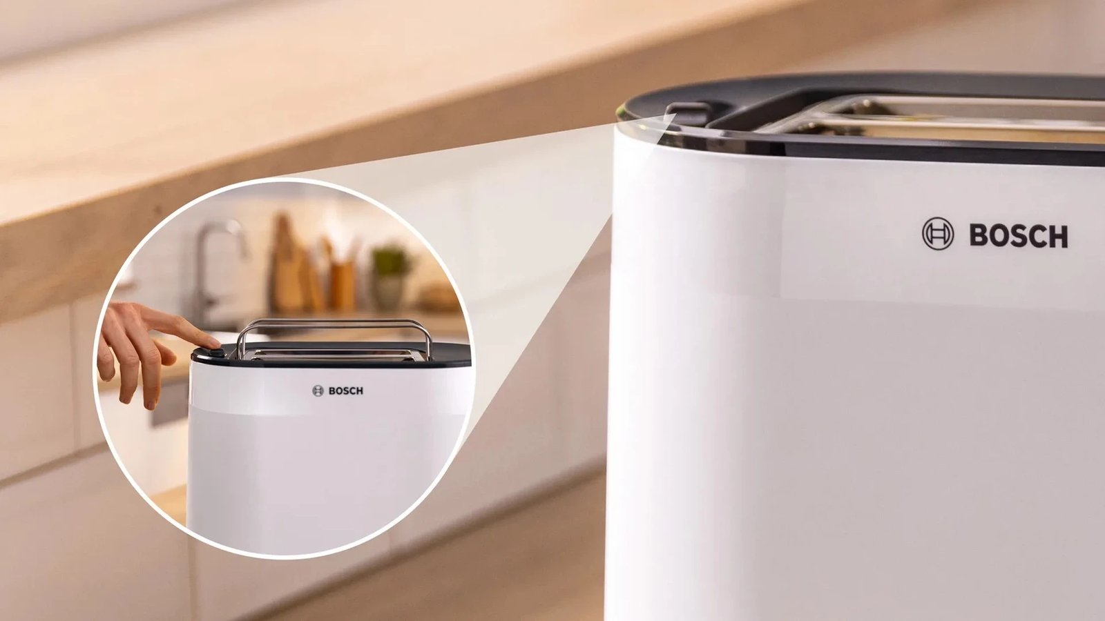 Toster Bosch TAT2M121, 950 W, Bardhë
